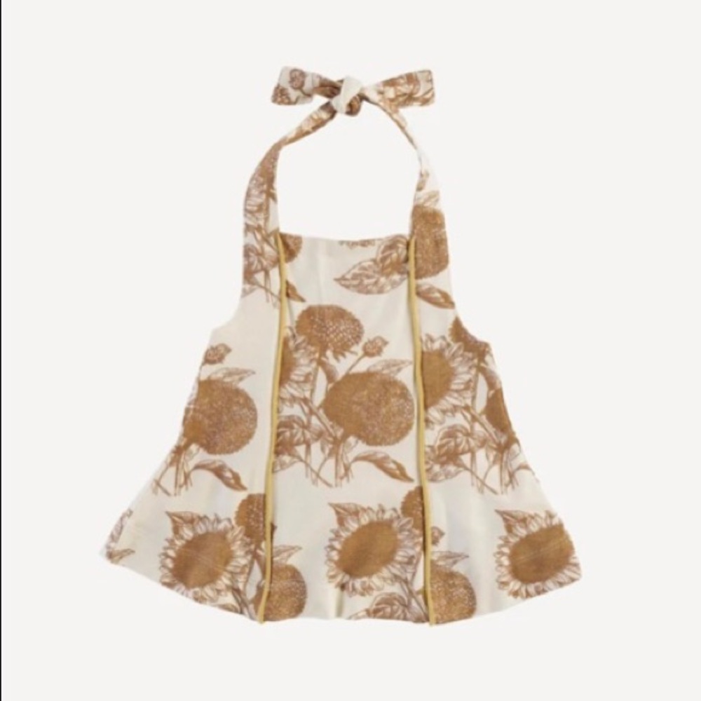 Kate Quinn BNIB piped swing top, sunflower bamboo, 5y